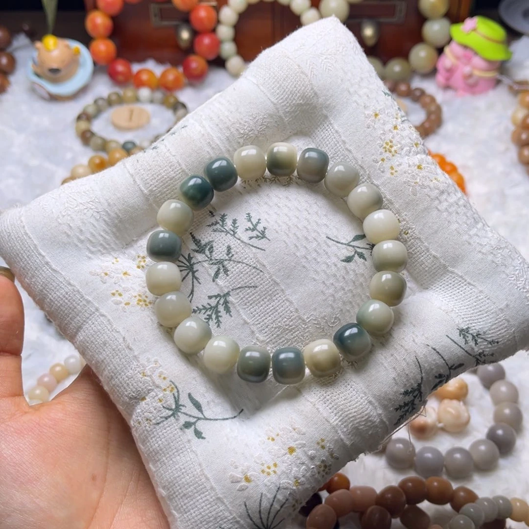 菩提根/象牙果吊坠薄荷奶绿默认微瑕037