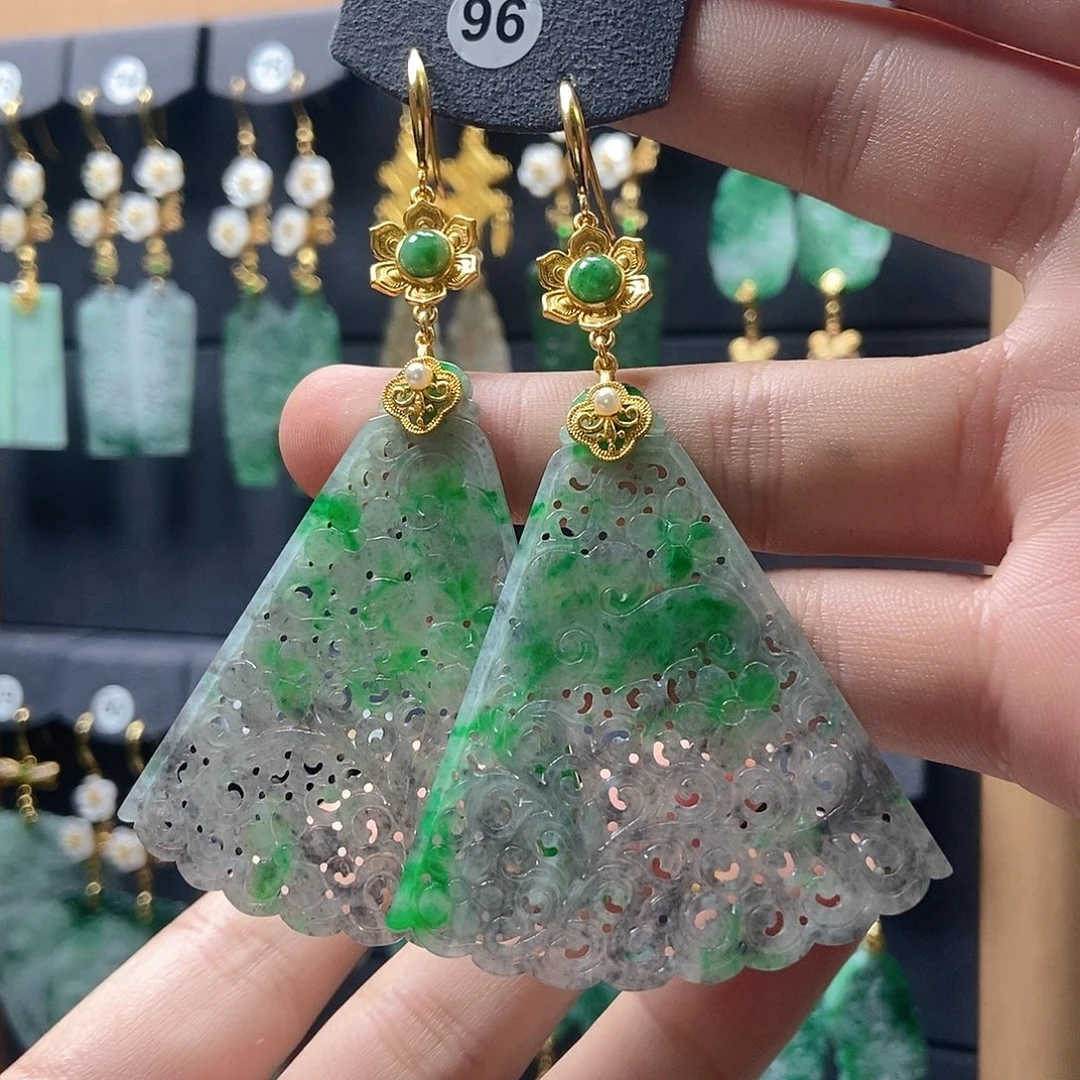 翡翠未镶嵌耳饰翡翠