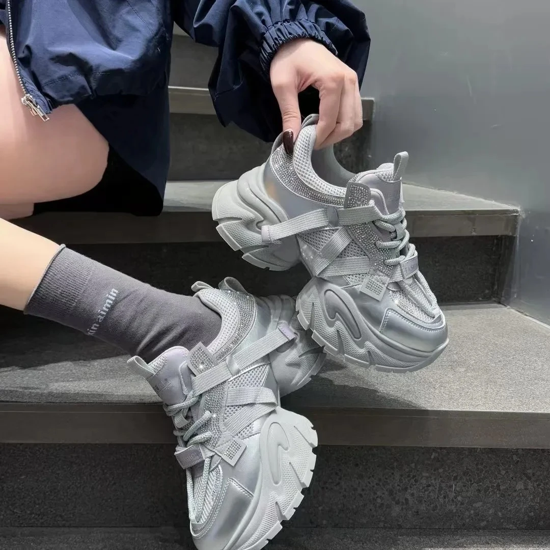 姬纯希真皮老爹鞋时尚休闲鞋百搭鞋子厚底韩版春夏季运动鞋学生