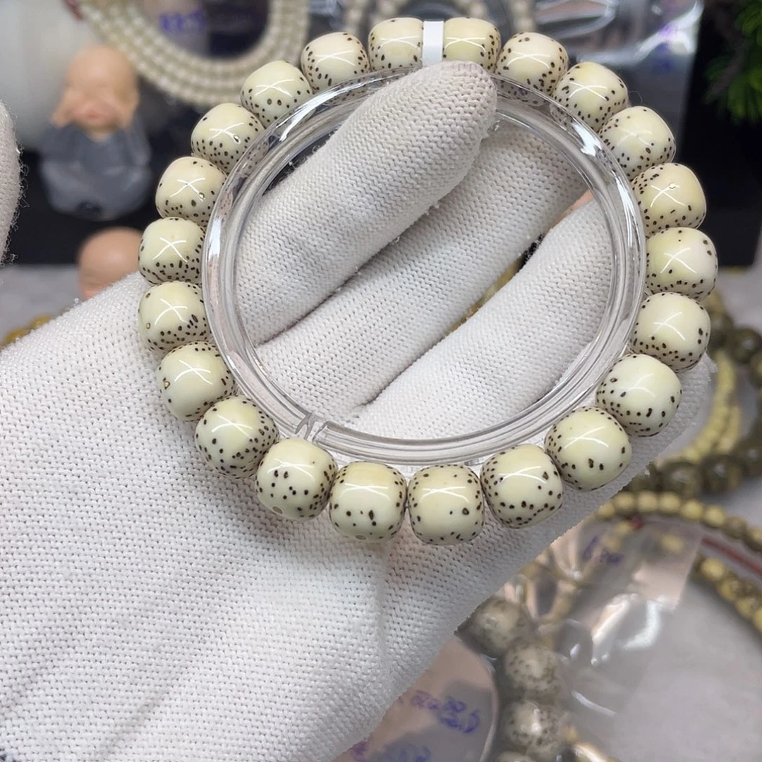 吊坠星月菩提11/10原白同枝大通体稀散细星