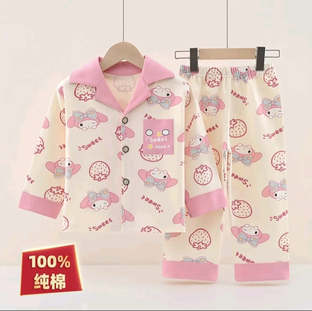 家居服套装休闲风家居服卡通风男童极简风女童