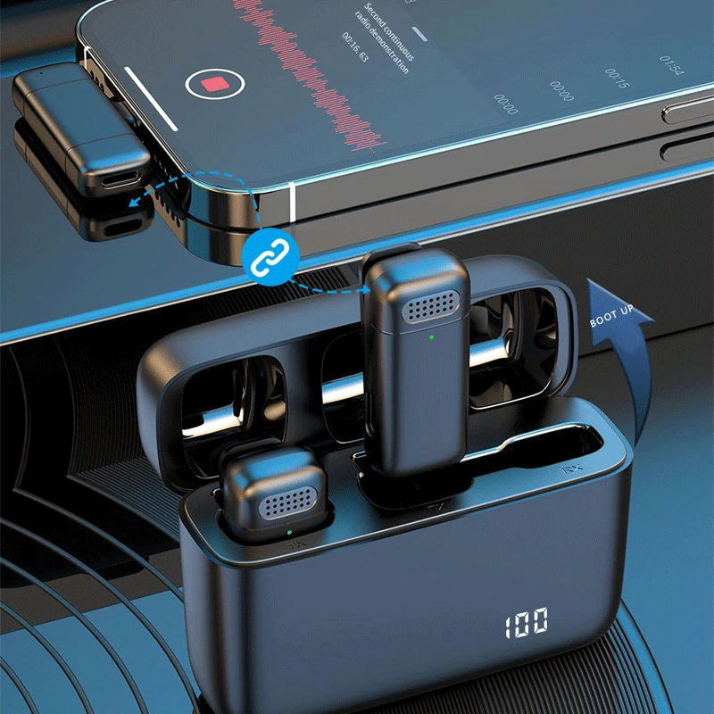 【华派龙】无线蓝牙一体声卡耳机领夹麦蓝牙耳机