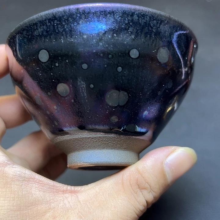 茶盏建盏虹彩油滴9.8口径