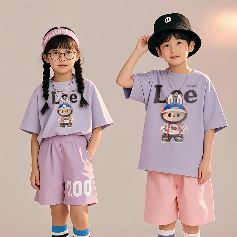 官方正品Leermei童装纯棉男女童同款卡通网红爆款布拉拉休闲短袖