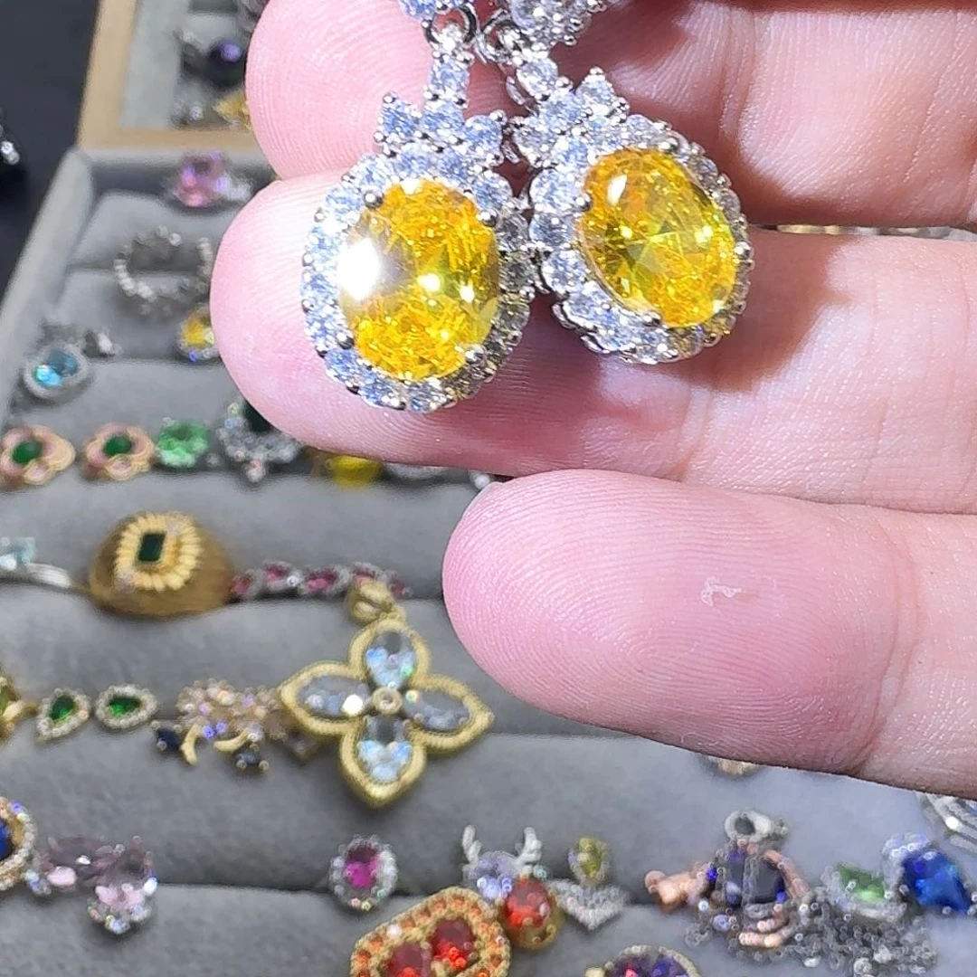 水晶戒指银S925镶嵌