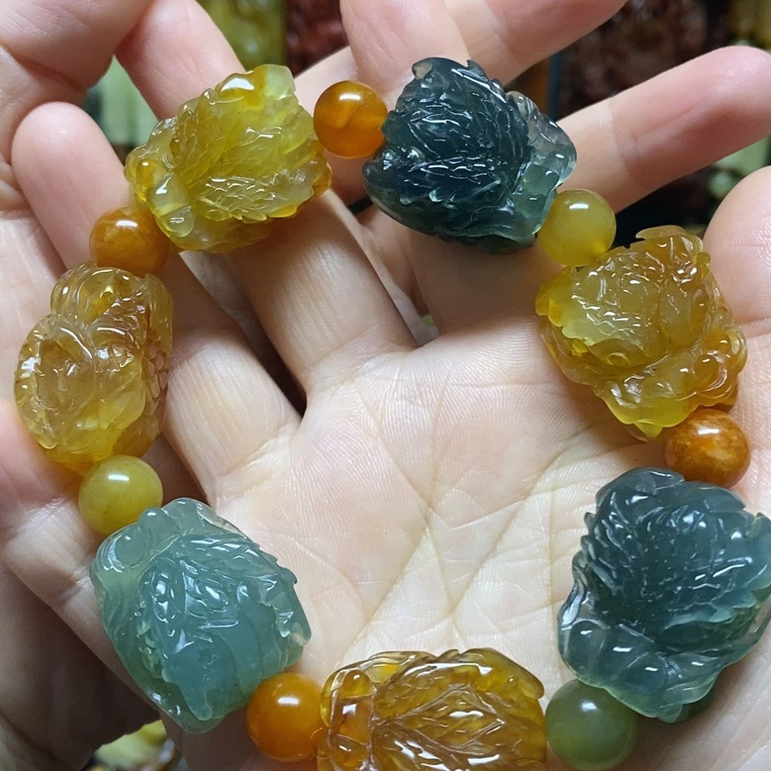 蛇纹石玉未镶嵌手链