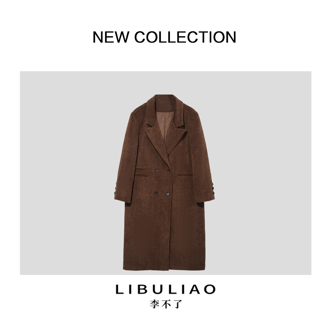 【李不了专属】高品质宽松中长款双面呢大衣 N3F58001