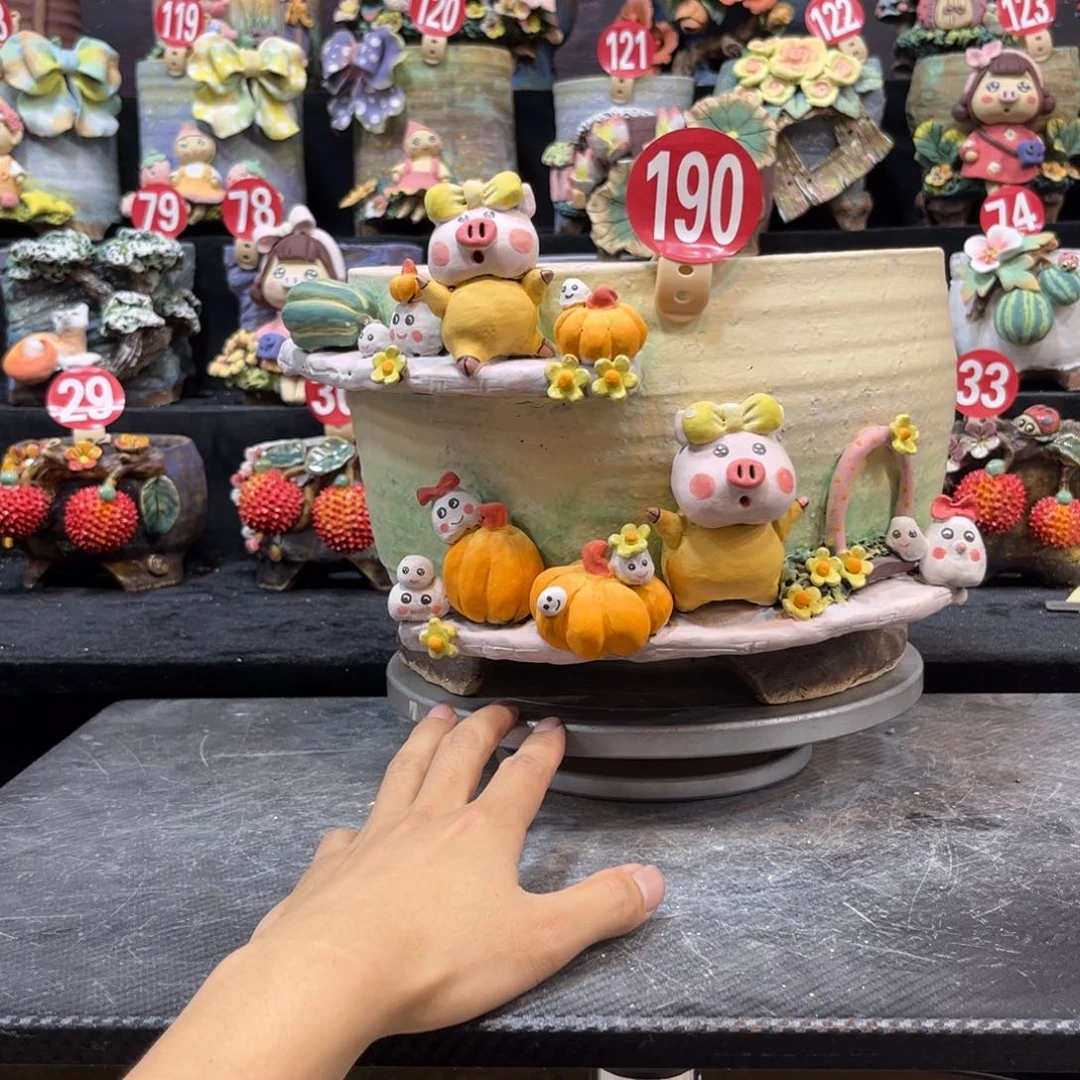 S****ฅ白狐花器多肉花盆