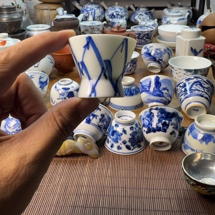 青花瓷器杯子茶具
