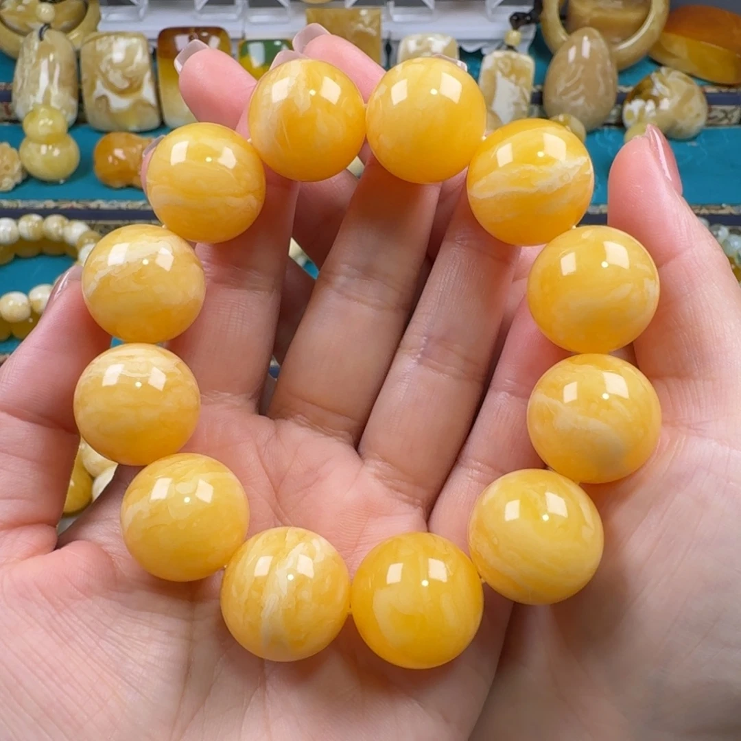 琥珀未镶嵌手链同料