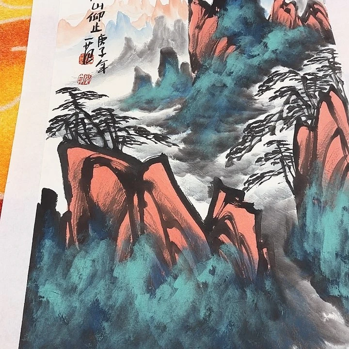 国画姜国华老师国际展览原作