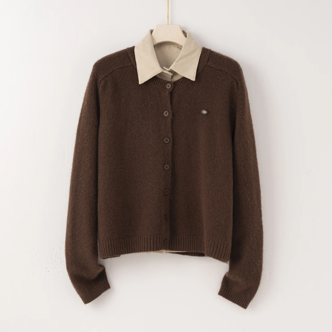 H2843 高定设计|假两件潮撘长袖女士毛衣 645