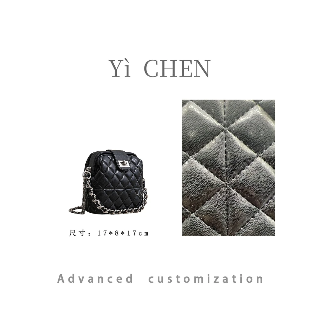 【Yì CHEN】SK-82871-黑色 简约时尚女士新款轻奢单肩斜跨包