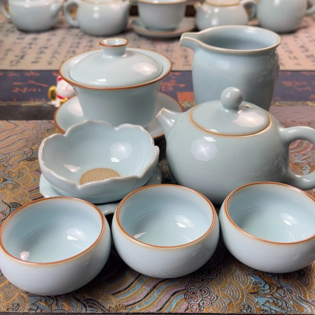 澜**族天青色套装七件