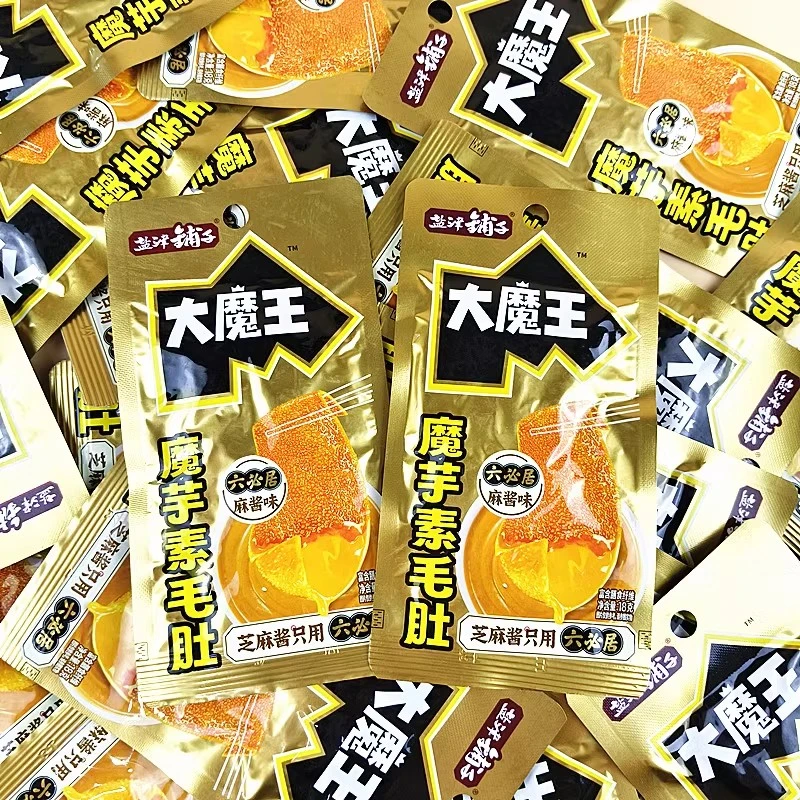 盐津铺子大魔王魔芋素毛肚六必居麻酱味魔芋爽办公室休闲零食小吃