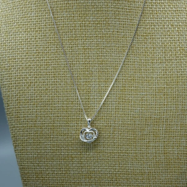 坠链均足银 足银女士心跳爱心细肖邦链固定长度链子40cm