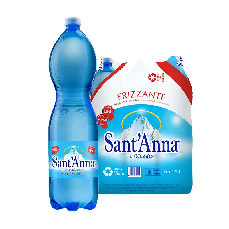 圣安娜Sant'Anna充气天然饮用水1.5L*6瓶意大利原装进口