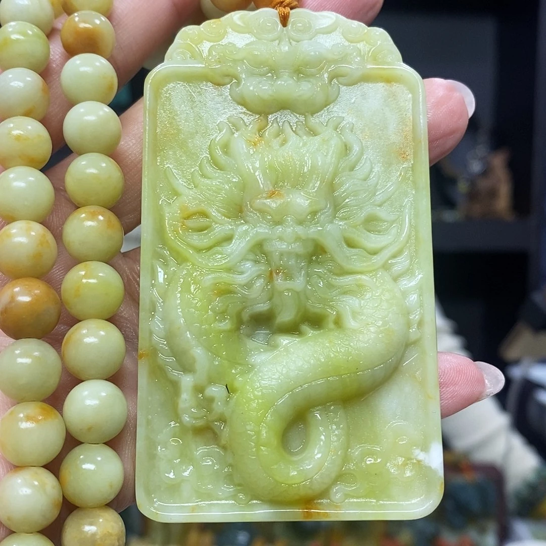 未镶嵌岫玉挂件吊坠项链