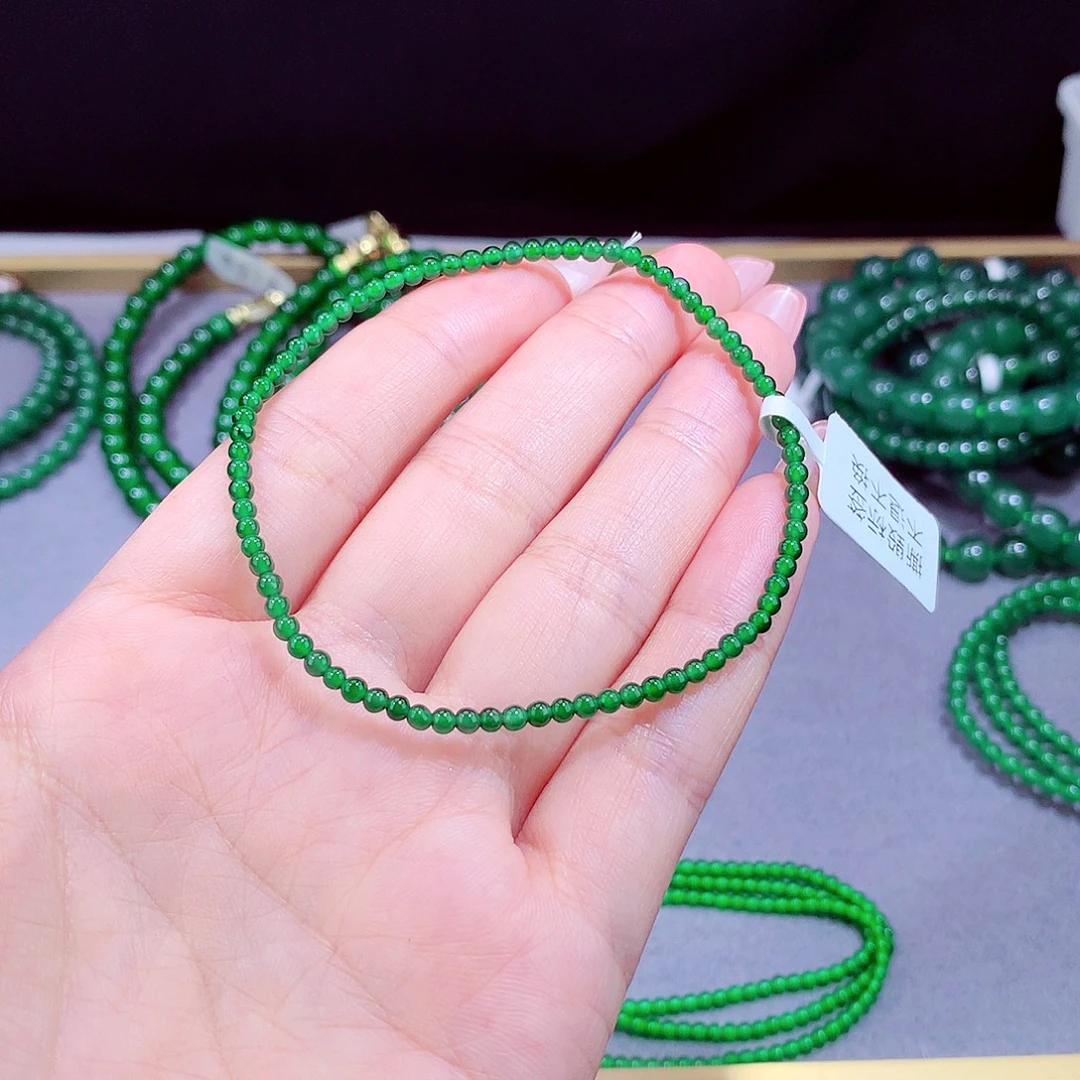 I***d翡翠未镶嵌毛衣链