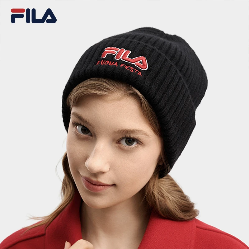 【FILA马上起飞】斐乐女冬季新款保暖针织运动帽毛线帽F13U619242F