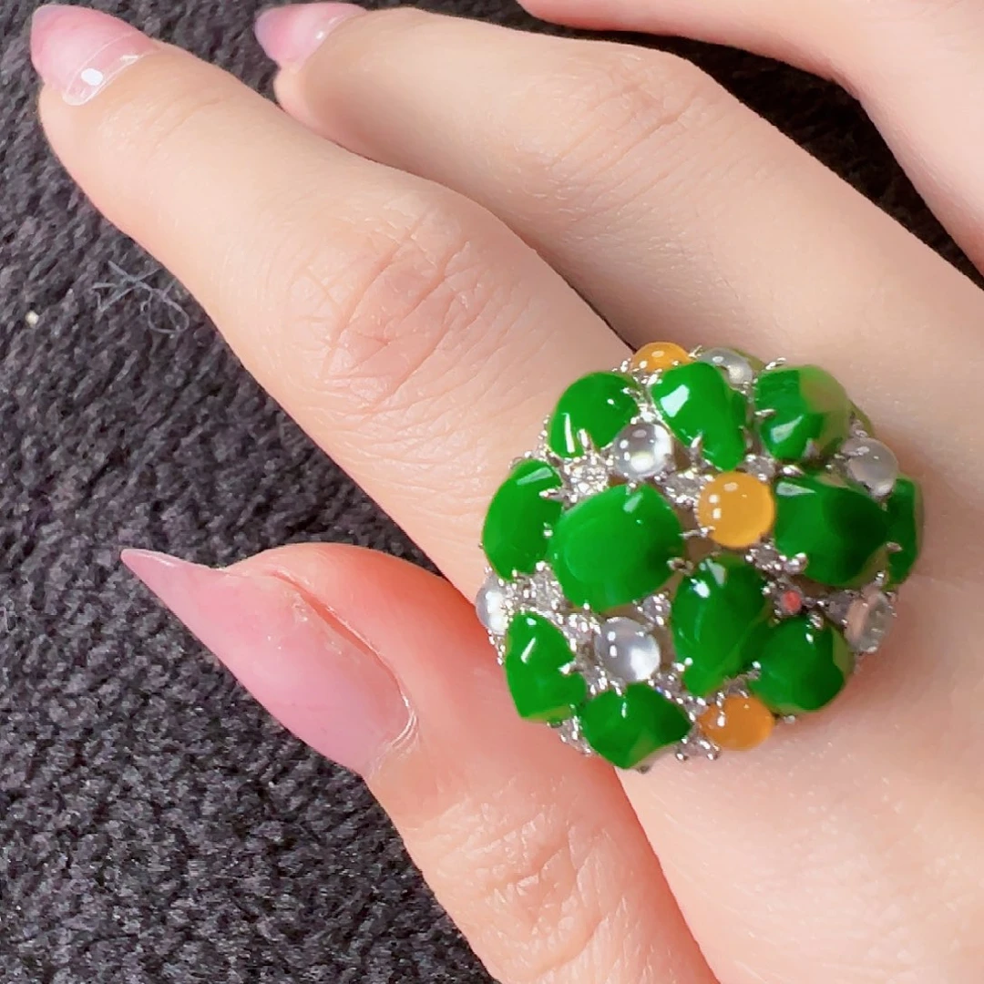 翡翠戒指18K金镶嵌【福利价】签收后24小时鉴赏期