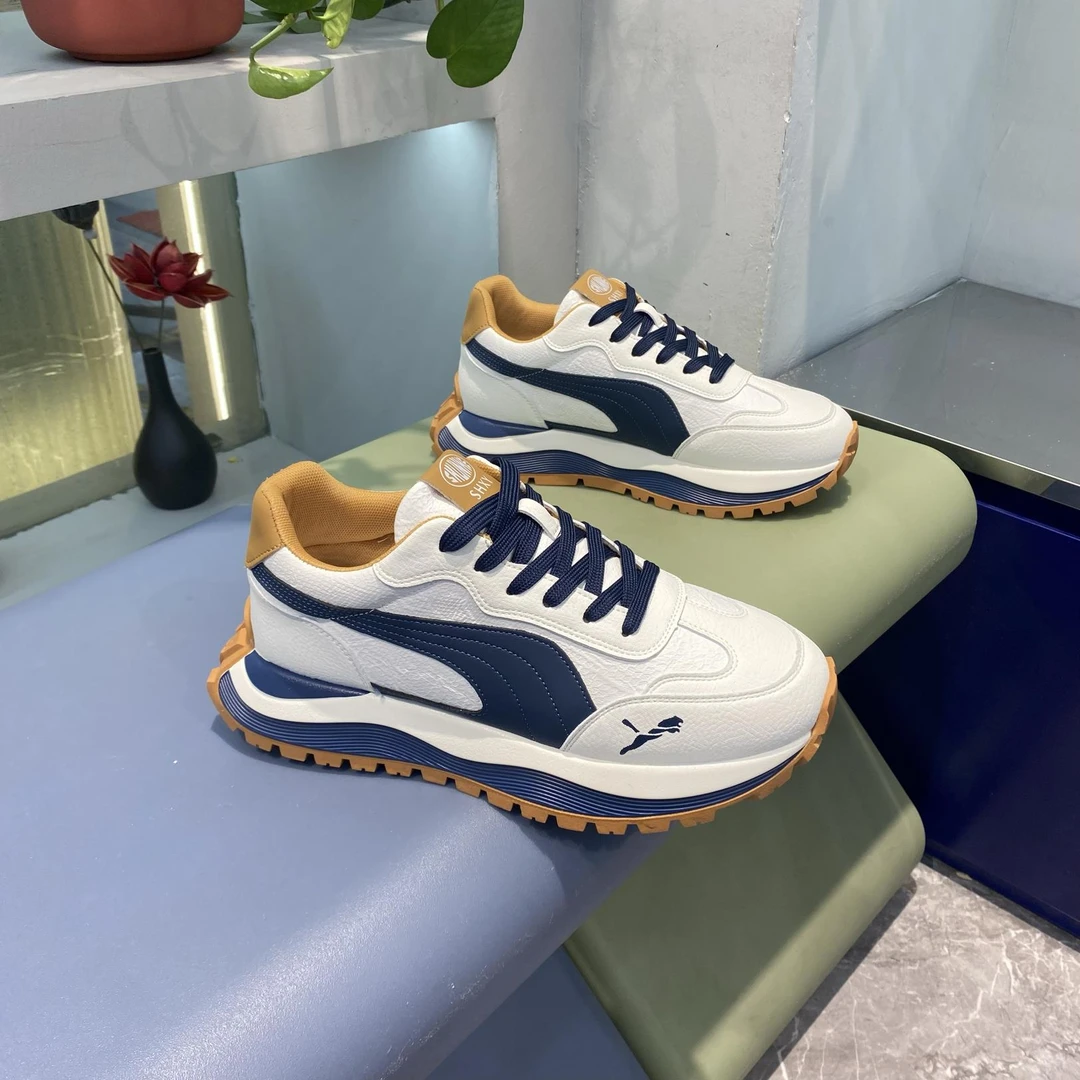 潮牌男鞋2025春季新款休闲运动男士舒适复古厚底增高老爹潮鞋