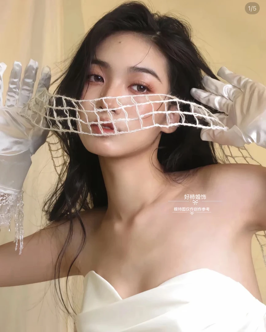 非金属布艺项链 好柿｜242新娘结婚晨袍礼服颈链韩式氛围感饰品