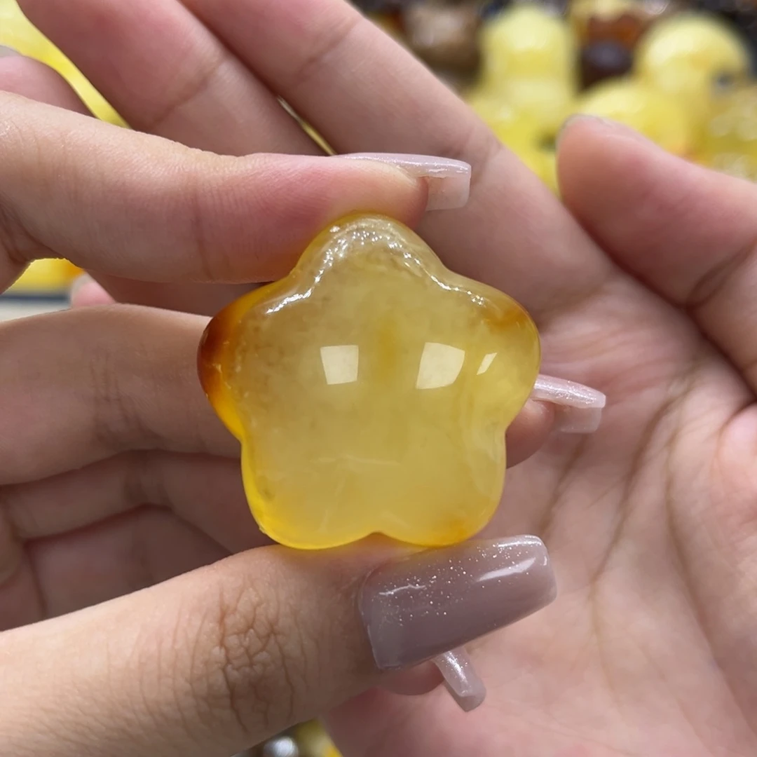 未镶嵌琥珀手链天然琥珀星星10g