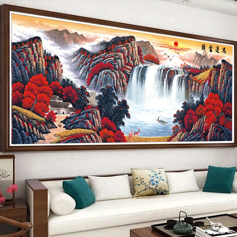 蒙娜丽莎新款线绣鸿运当头财运版【43色满绣无勾边】