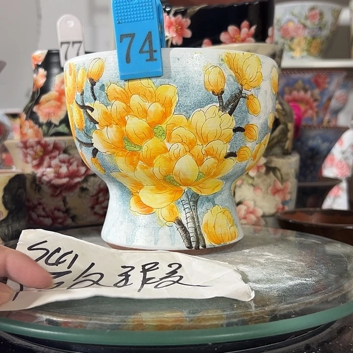 景德镇幸运花盆手绘韩式花盆
