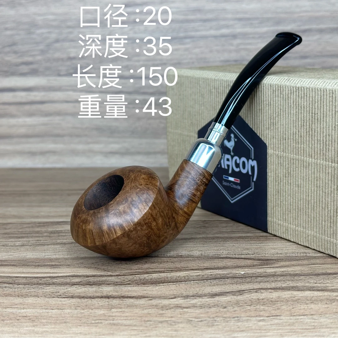 法国CC  龙头系列号角斗型石楠木烟斗 三毫米军插款