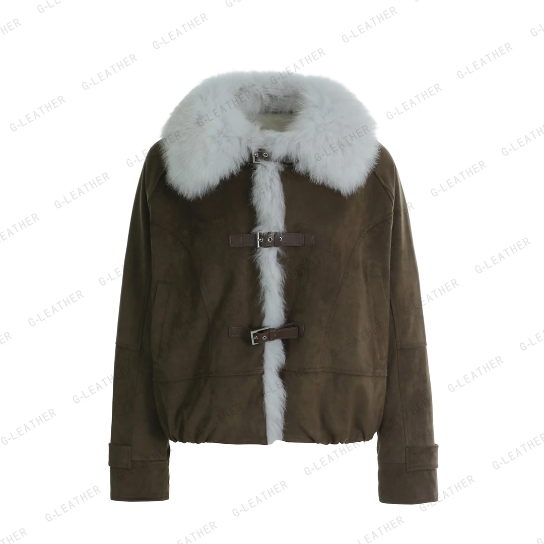 革美 狐狸毛领羽绒外套MNE71272