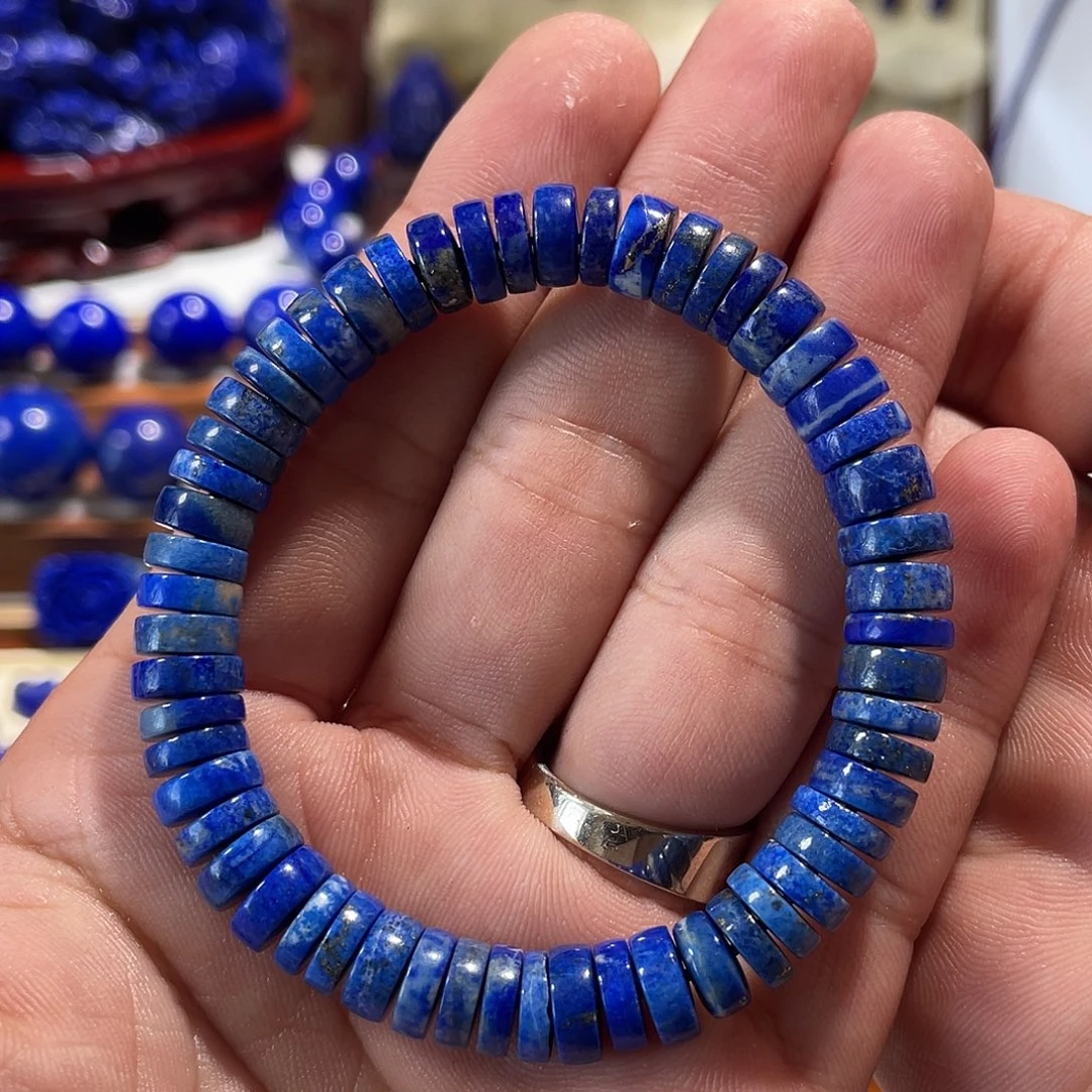 青金石未镶嵌福利药片8mm