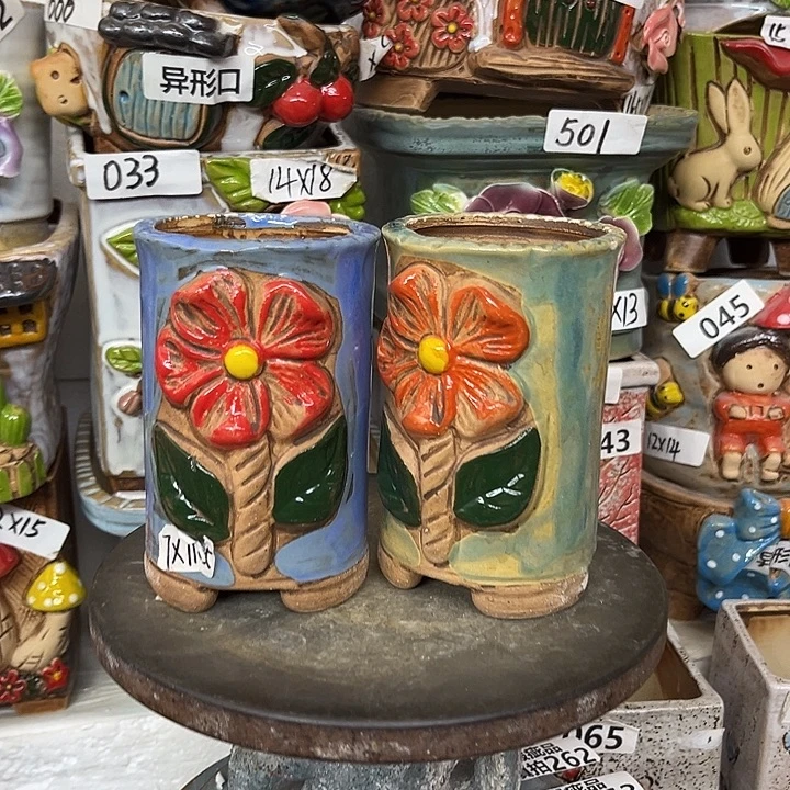 粗陶材质多肉花盆