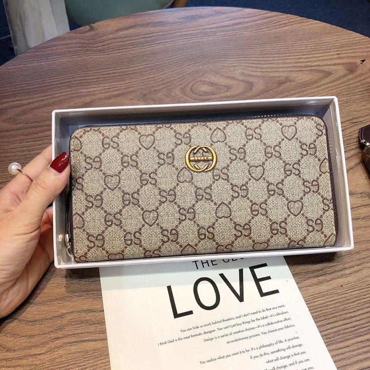 欧美真皮长款女士钱包女2025新款高级感时尚简约薄款拉链手拿钱夹