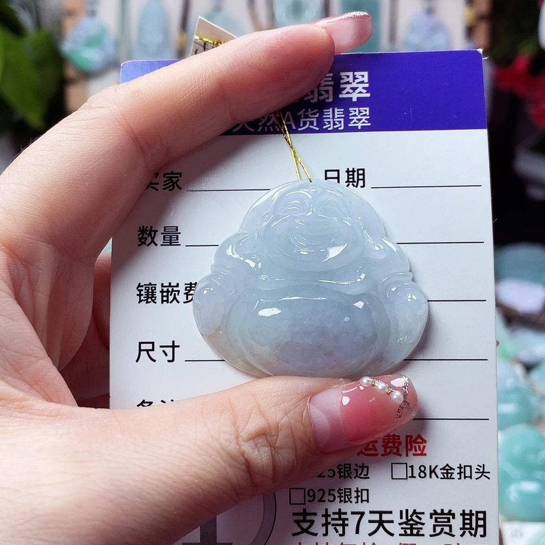 翡翠未镶嵌颈饰佛公40