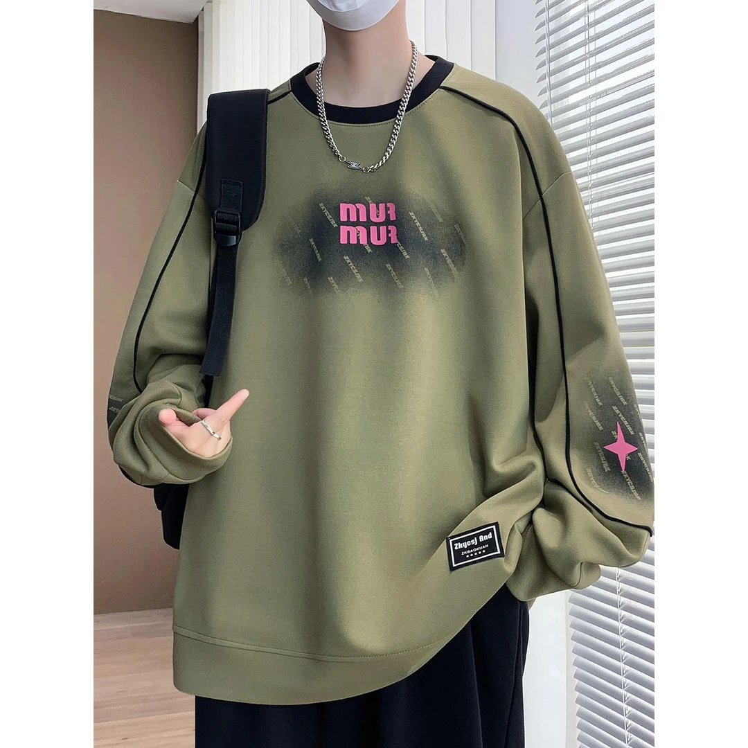 【TQUX官方正品】美式扎染卫衣男款春秋季设计感潮牌品质长袖t恤