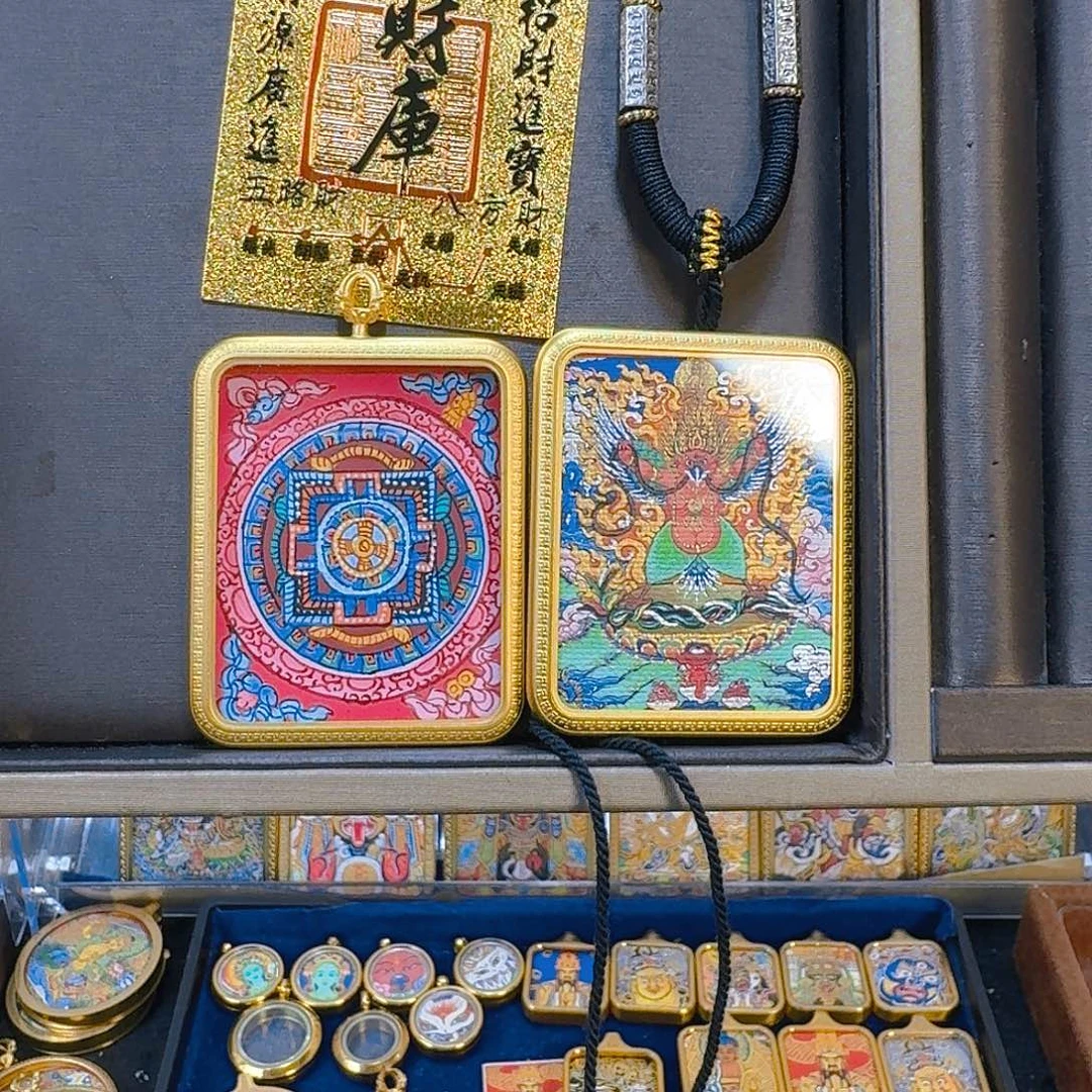 阵***部吊坠坦诚彩塘大鹏鸟六字配绳