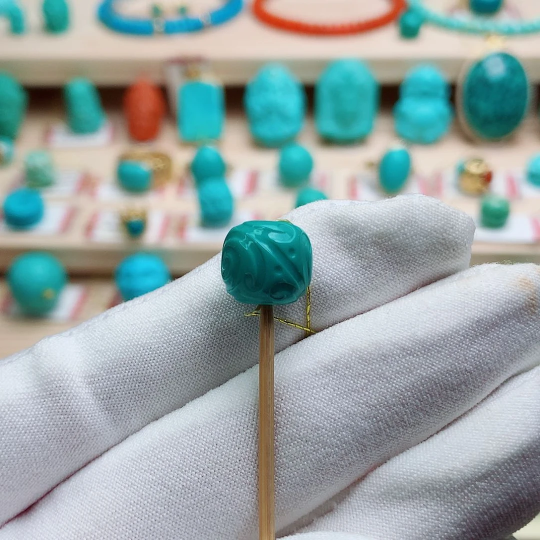 绿松石未镶嵌珠宝半成品