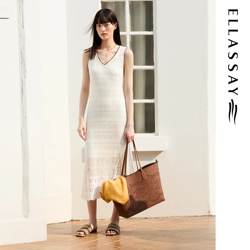 ELLASSAY歌力思2025早秋新款莱赛尔两件式连衣裙女EWW363M01800