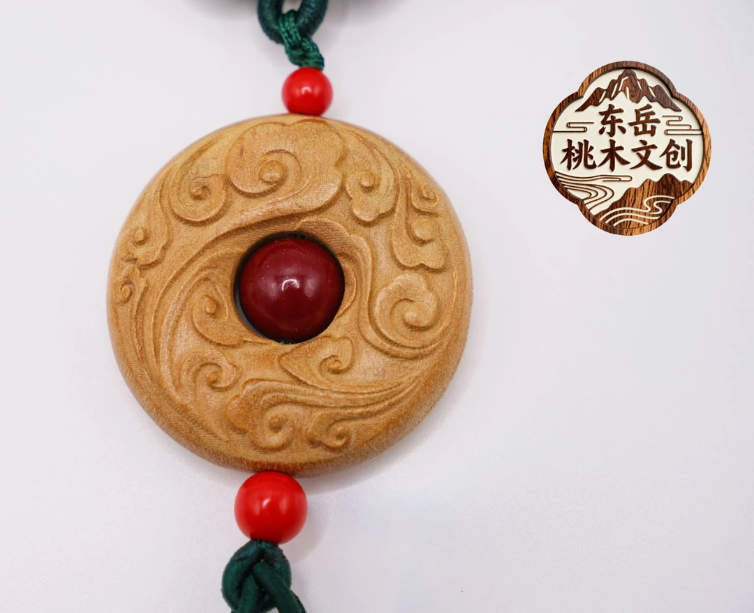 东岳桃木平安转运车挂