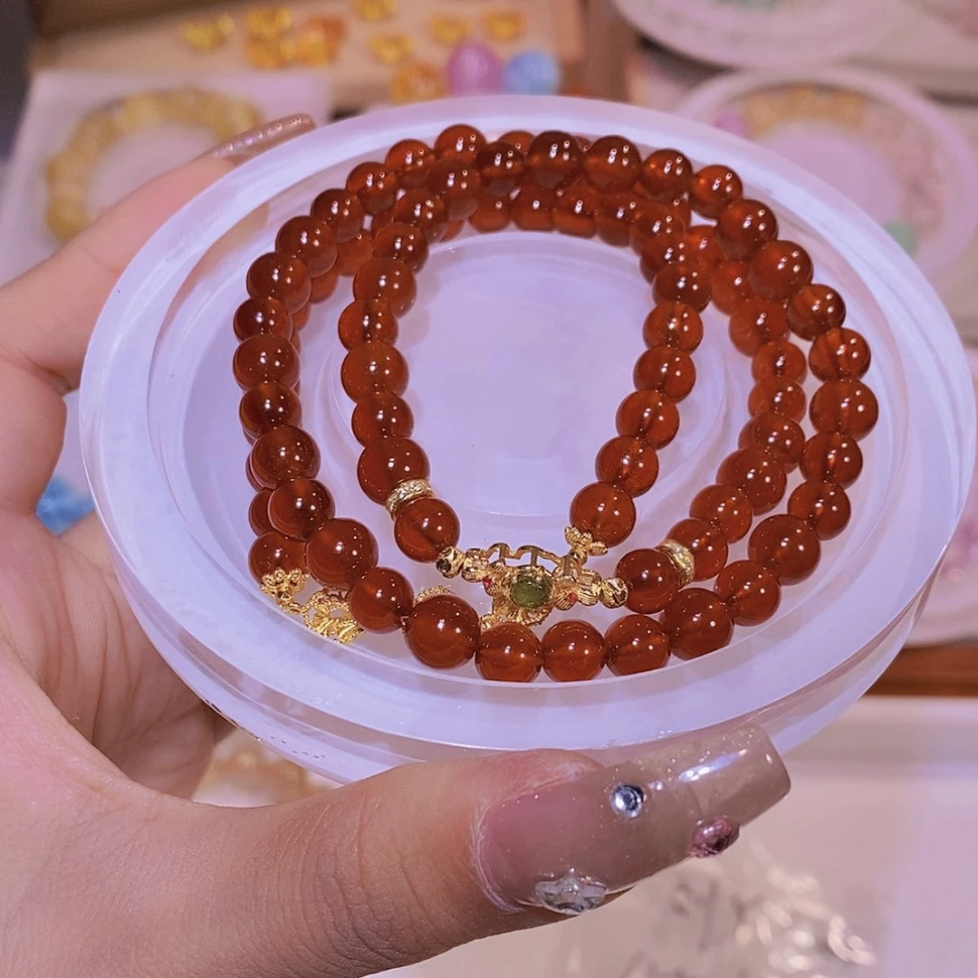 水晶手链未镶嵌刘*石榴石