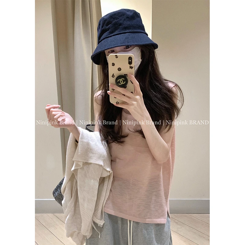 Ninipink庄不腻自制【亲肤魅力】慵懒感背心宽松基础款显瘦上衣402