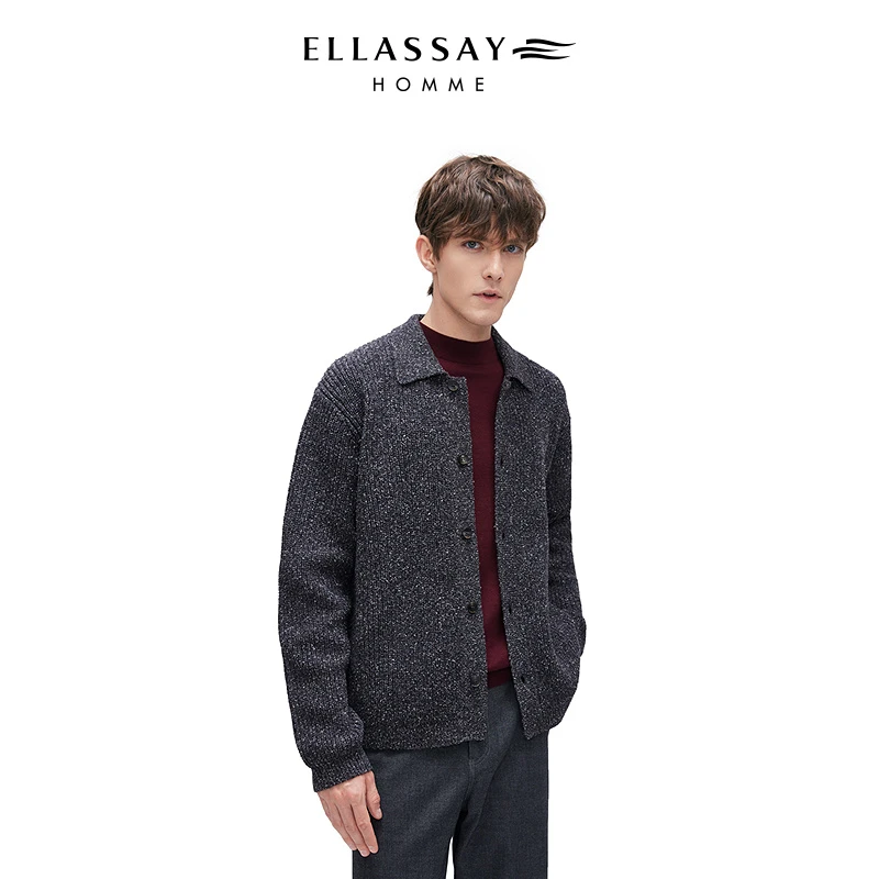 【特供纱线】ELLASSAY歌力思男装25年新款澳洲羊毛开衫EME363M00300