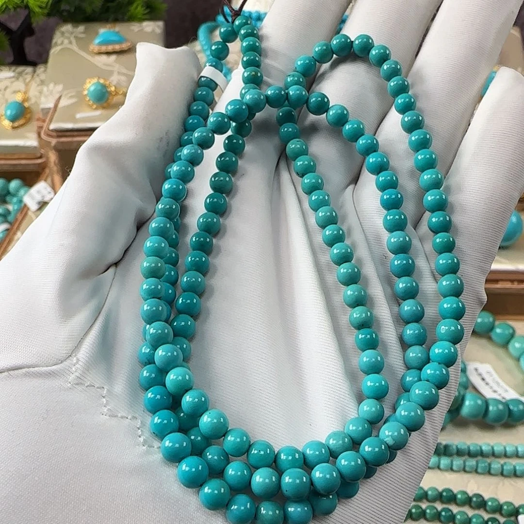 绿松石未镶嵌项链4.5mm