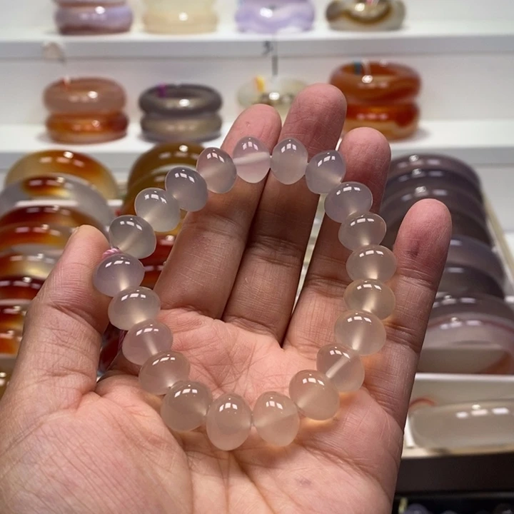 玛瑙/玉髓未镶嵌手链渐变纹雾