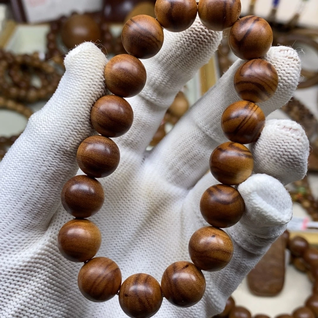 檀香木手串/手链印度迈索尔老山檀1.2沉水乱纹