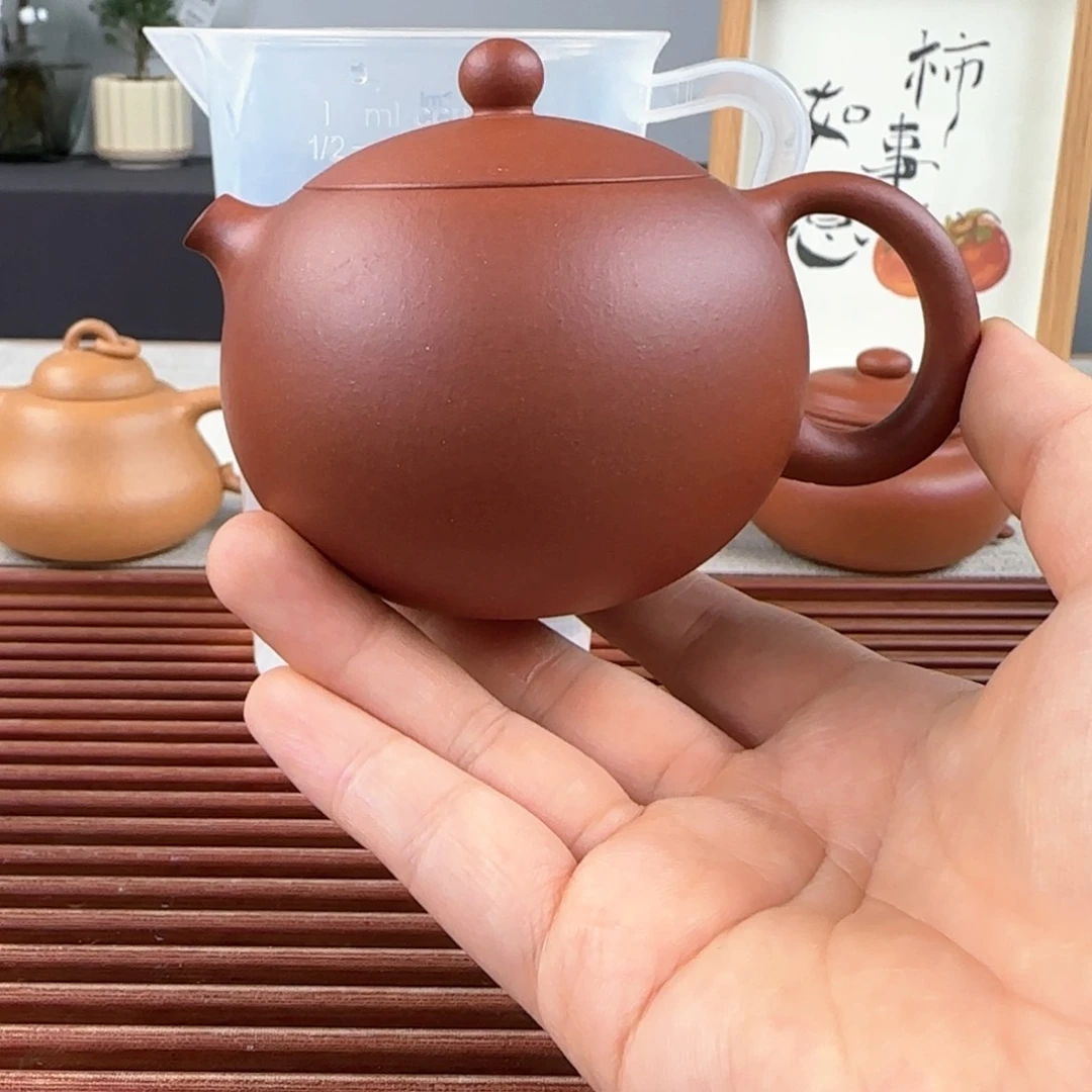 紫砂茶壶西施红皮龙半手150ml