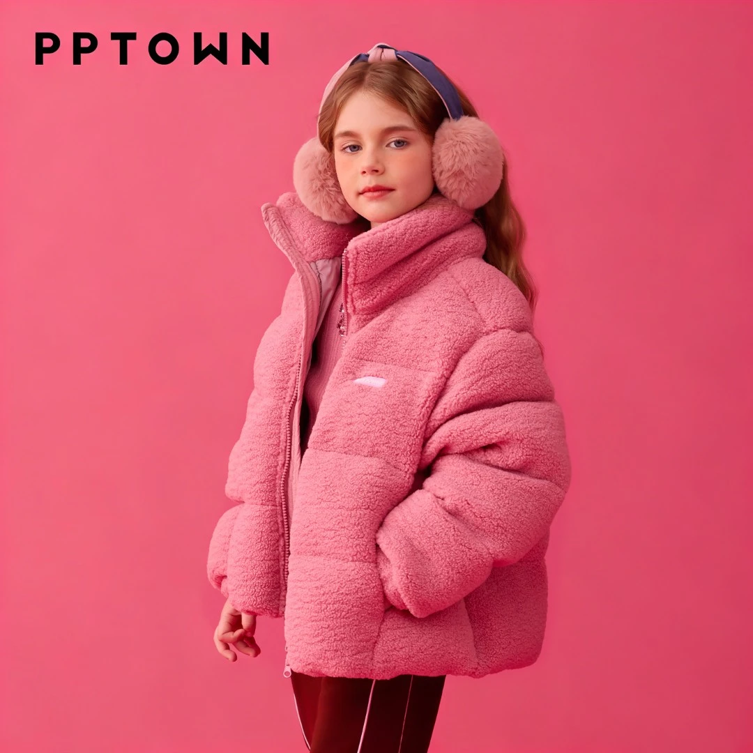 女童棉服保暖锁温2025冬季新款印花刺绣百搭棉服巴巴小镇14410