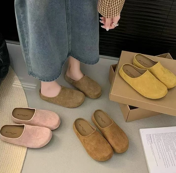 程喜家外穿勃肯拖鞋女款包头半拖鞋一脚蹬